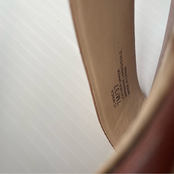 Vince Camuto Winca stacked heel wedge sandals ankle strap size 7 brown - Picture 4 of 8